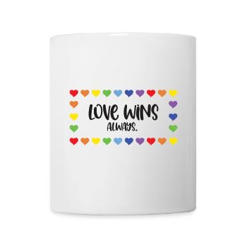 LGBT Pride Month - Love Wins. Always. - Mug - white - Front