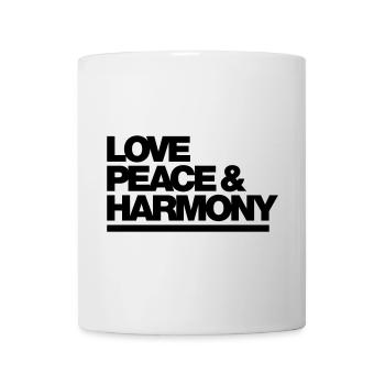 Typo Love Peace Harmony 1C - Mug blanc - blanc - Devant