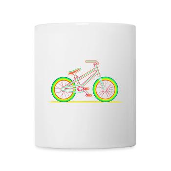 BMX Rad Retrowave Look - Tasse - Weiß - Vorne