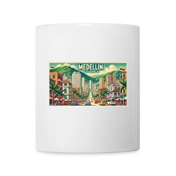 Medellin Kolumbien Vintage Design - Tasse - Weiß - Vorne