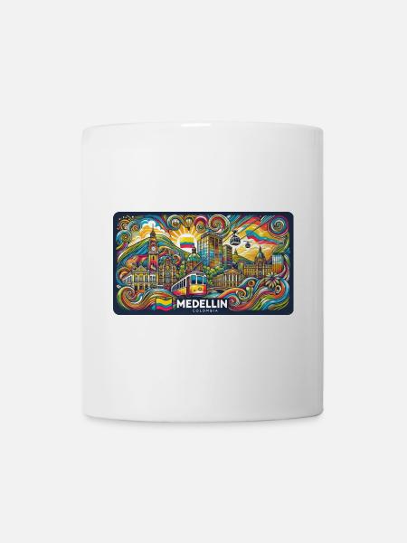 Medellin Kolumbien Stadt Design - Tasse - Weiß