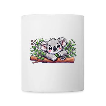 The cute koala bear on a eucalyptus branch - Mug - white - Front