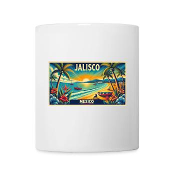 Design de palmier de plage Jalisco Mexico - Mug blanc - blanc - Devant