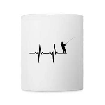 Fisherman Heartbeat Line - Mug - white - Front