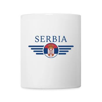 J’aime la Serbie, T-shirt design de style élégance - Mug blanc - blanc - Devant