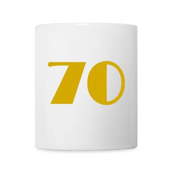 70. 70 ANS. 70e ANNIVERSAIRE. ANNIVERSAIRE 70 ANS. - Mug blanc - blanc - Devant