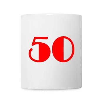 50. 50 YEARS. 50th ANNIVERSARY. 50 YEARS ANNIVERSARY. - Mug - white - Front