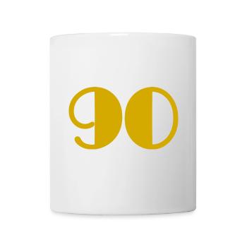 90. 90 ANS. 90e ANNIVERSAIRE. ANNIVERSAIRE 90 ANS. - Mug blanc - blanc - Devant