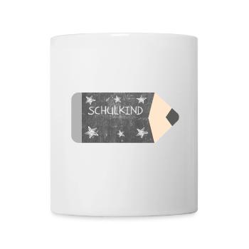 Crayon de couleur tableau noir design craie - étoiles - Écolier - Mug blanc - blanc - Devant