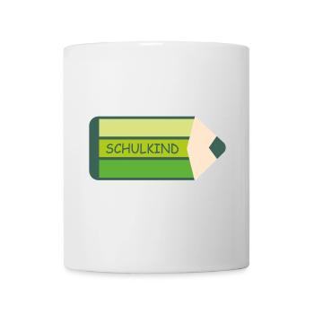 School Child - Green Pen - Motif for School Beginners - Mug - white - Front