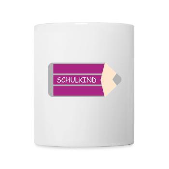 Écolier - Stylo Violet Gris - Personnalisable - Mug blanc - blanc - Devant