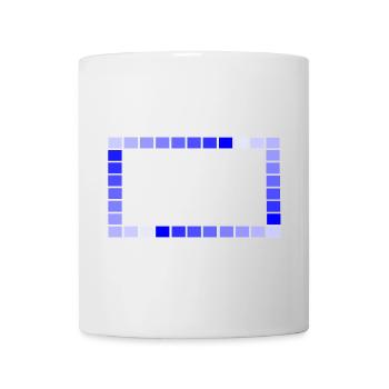 Jeu - Cadre rétro Carrés bleus à plusieurs niveaux - Mug blanc - blanc - Devant