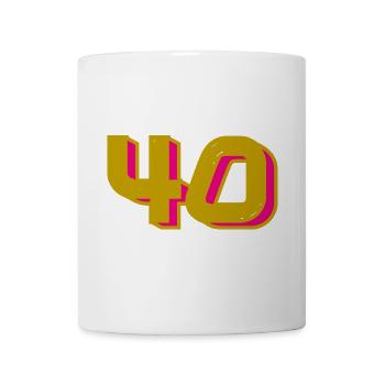 40. 40 ANNI. 40° ANNIVERSARIO. 40 ANNI. - Tazza - bianco - Fronte