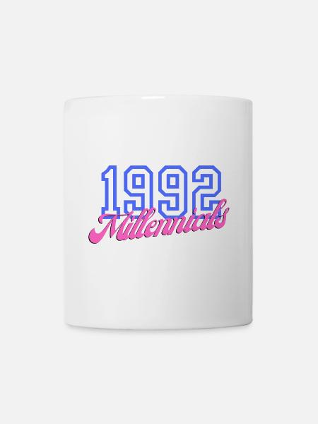 Rétro 1992 Millennial Numérique Design - Mug blanc - blanc