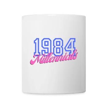 Jahrgang Jahr 1984 Digitaler Kunstdruck - Tasse - Weiß - Vorne