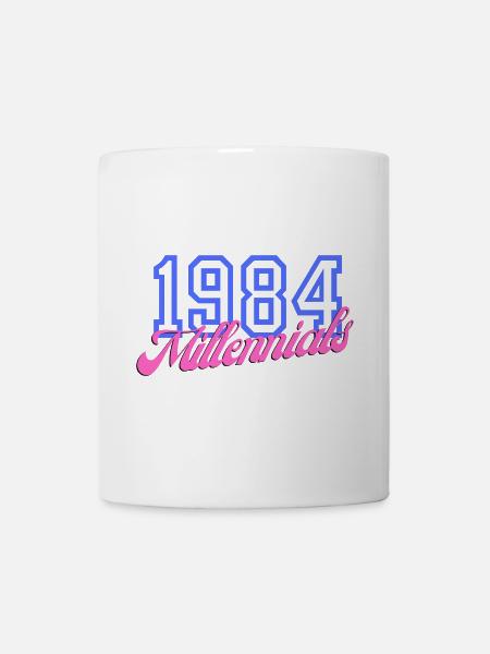 Jahrgang Jahr 1984 Digitaler Kunstdruck - Tasse - Weiß
