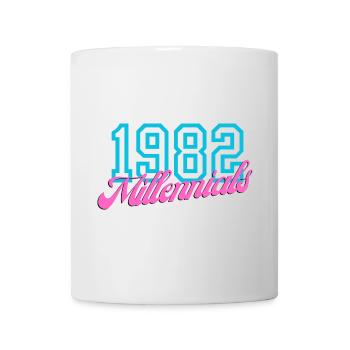 1982 Millennial Retro Numeric Design - Mug - white - Front