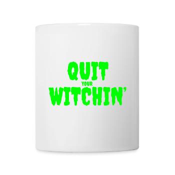 Spooky Green Witching Quit Design - Tasse - Weiß - Vorne