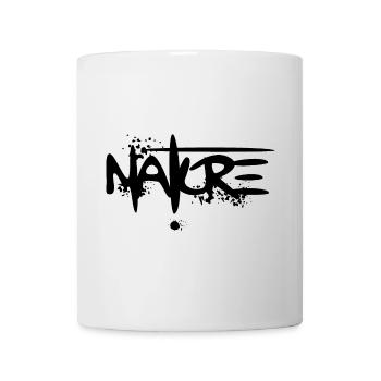 Nature Graffiti Extérieur Police Texte Logo Icône - Mug blanc - blanc - Devant