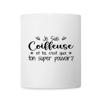 Ich bin Friseur. Was ist deine Superkraft? - Tasse - Weiß - Vorne