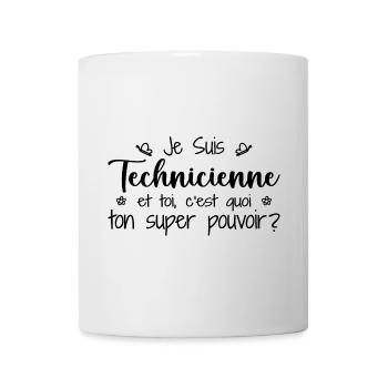 Ich bin Techniker. Was ist deine Superkraft? - Tasse - Weiß - Vorne
