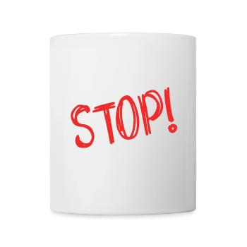 STOP. HUMOR. MESSAGE. QUOTATION. PANEL. DAD - Mug - white - Front