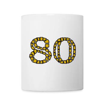 80. 80 YEARS. 80th ANNIVERSARY. 80 YEARS ANNIVERSARY. - Mug - white - Front
