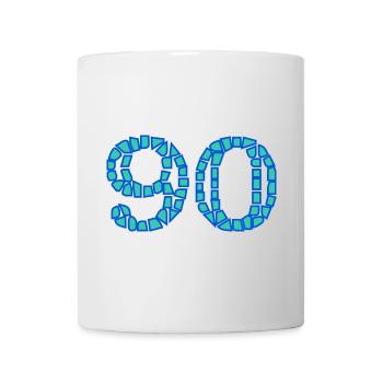 90. 90 ANS. 90e ANNIVERSAIRE. ANNIVERSAIRE 90 ANS. - Mug blanc - blanc - Devant