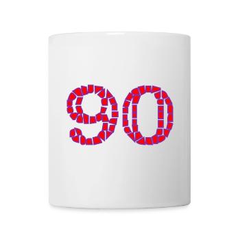 90. 90 ANS. 90e ANNIVERSAIRE. ANNIVERSAIRE 90 ANS. - Mug blanc - blanc - Devant