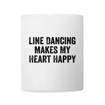 Line Dancing Makes My Heart Happy - Mug - white - Front
