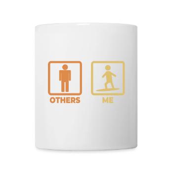 Surfer Strichfiguren - Tasse - Weiß - Vorne