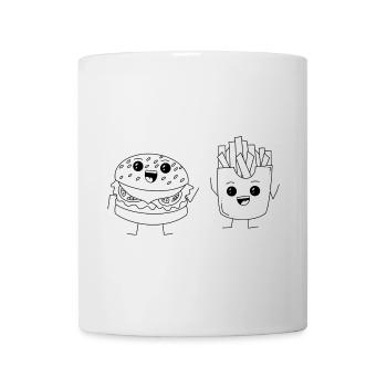 Burger & Fries 1 - Tasse - Weiß - Vorne