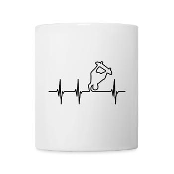 Skateboarder ECG Heartline - Mug - white - Front