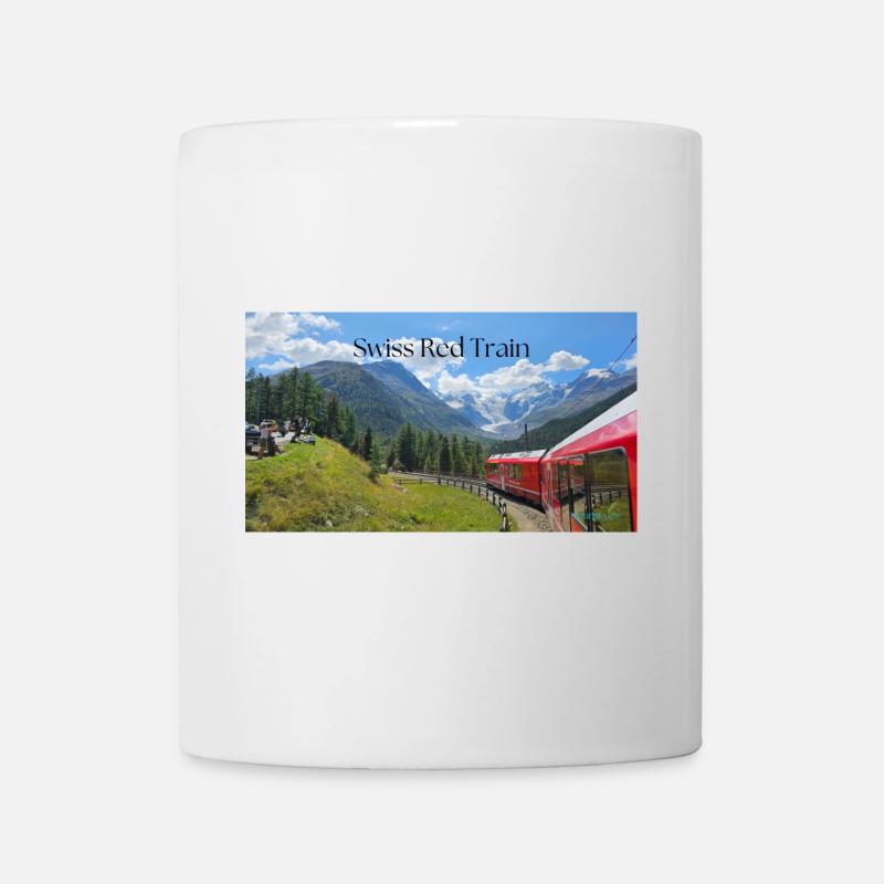 Swiss Red Train - Mug - white
