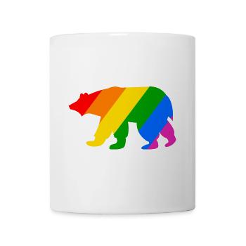 Ours polaire arc-en-ciel - Mug blanc - blanc - Devant