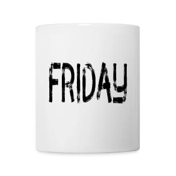 Friday Freitag Wochenende - Tasse - Weiß - Vorne