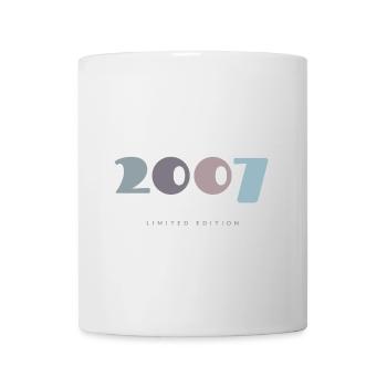 2007 Retro Jahr Design - Geboren 2007 Geburtstagsgeschenk - Tasse - Weiß - Vorne