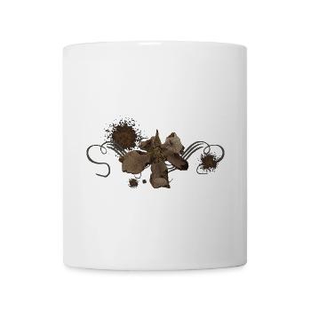 Verwelkte Apfelblume, Schnörkel, vanitas - Tasse - Weiß - Vorne