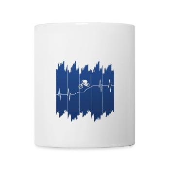 Biken Downhill - Tasse - Weiß - Vorne