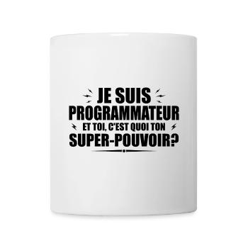 I'm a Programmer.What's your superpower - Mug - white - Front