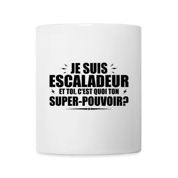 Ich bin ein Kletterer. Was ist deine Superkraft? - Tasse - Weiß - Vorne