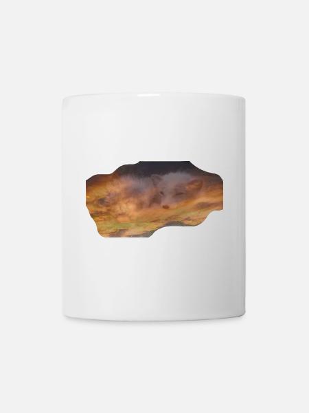 Arctic Fox dreaming of burning skies - Mug - white