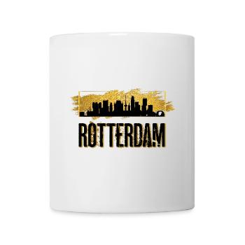 Rotterdam Niederlande Holland Skyline Stadt Gold - Tasse - Weiß - Vorne