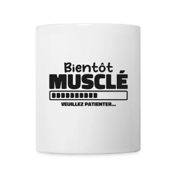 Soon to be muscular - please wait - Mug - white - Front