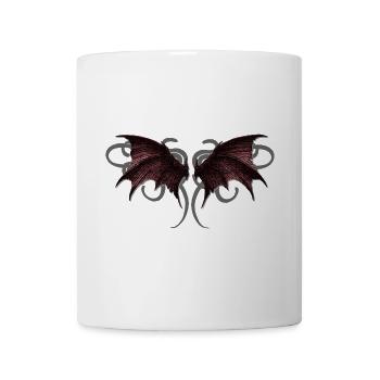Burgunder Fledermausflügel - Tasse - Weiß - Vorne