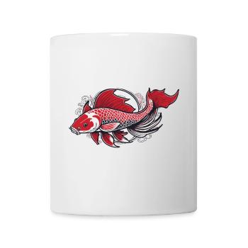 Roter Koi Fisch Illustration - Tasse - Weiß - Vorne