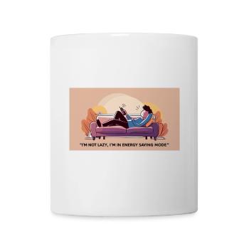 Ich bin nicht faul ich bin im Energiesparmodus - Tasse - Weiß - Vorne