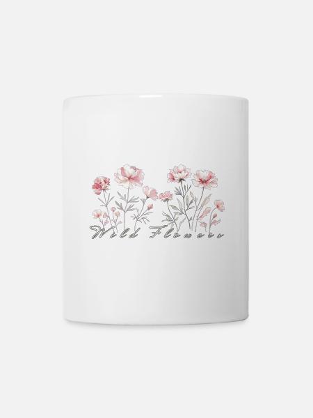 Wilde Blumen - Tasse - Weiß