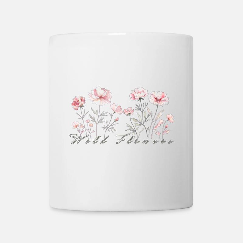 Wilde Blumen - Tasse - Weiß