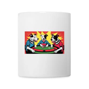 Funny Dogs "Poker" - Mug - white - Front